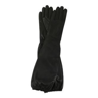 Kazar Exclusieve lange buff handschoen - Dames - Handschoenen - Zwart - S - Leer - Accessoires