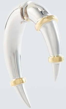 Rainbow K Horn 14kt white and yellow gold single earring
