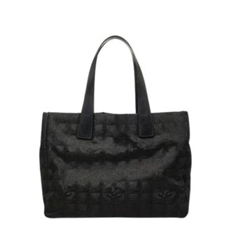 Chanel Pre-owned Tote Bags, female, Black, Size: ONE SIZE Pre-owned Vintage Nylon Tote Bag