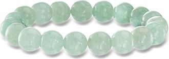 Ross-Simons 10mm Green Jade Bead Stretch Bracelet