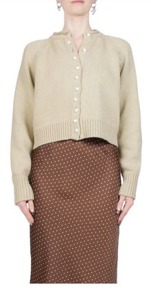 Ciao Lucia Coletti Cardigan In Khaki