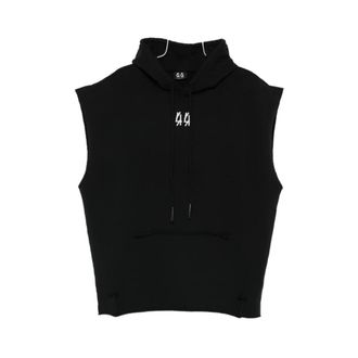 44 Label Group Hoodies, male, Black, Size: 2XL Classic Sleeveless Hoodie