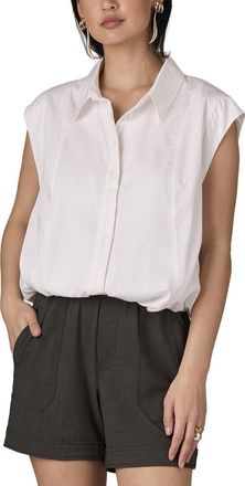 Wit & Wisdom Wit & Wisdom Extended Shoulder Cap Sleeve Collared Shirt