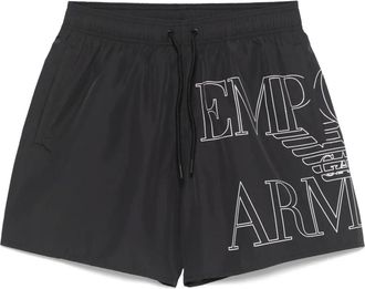 Emporio Armani logo-print swim shorts - Black