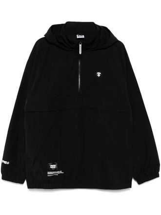 Aape By A Bathing Ape AAPENOW moonface-logo half-zip jacket - men - Nylon/Cotton - M - Black