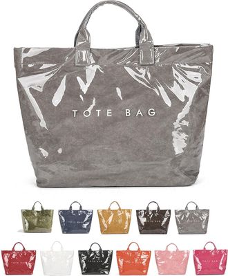 Generic Christmas Plaid PVC Tote Bag for Women - Large Top Handle Handbag, Spacious Shopping & Work Tote (K)