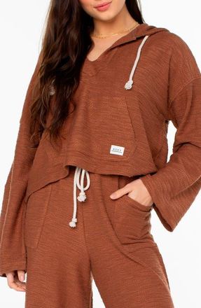 Roxy Rich Coast Hoodie in Carob Brown at Nordstrom, Size X-Large
