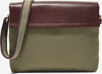 Cole Haan Mens Judson Brushed Twill Messenger Bag - Green