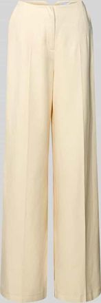 Jake*s Wide Fit Stoffhose mit B&uuml;gelfalten in Hellgelb, Gr&ouml;&szlig;e 44
