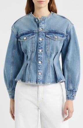 Frame Denim The Nipped Collarless Denim Jacket in Umbria at Nordstrom, Size X-Small