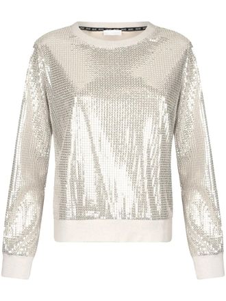 Liu Jo sequin-embellished sweatshirt - Neutrals