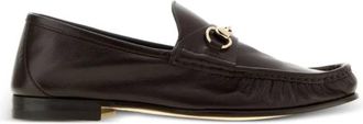 Gucci Loafer met paardrijbit - Heren - Loafers - Bruin - 44 EU - Leer - Schoenen