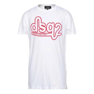 Dsquared2 DSquared2 Unisex Adult Bubble Logo Skinny T-Shirt (Wit)