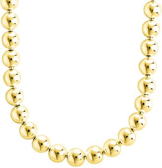 Sterling Forever 14K Gold Basia Dainty Beaded Chain Necklace