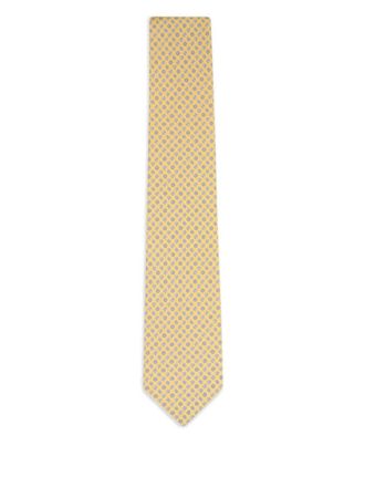 Ferragamo ball-print tie - men - Silk - One Size - Yellow