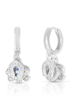 Sphera Milano Lucky Charm Drop Huggie Hoop Earrings in Silver at Nordstrom Rack