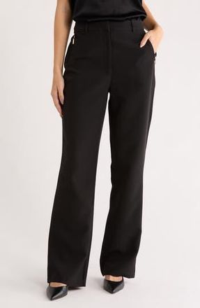 By Design Rebecca High Waist Straight Leg Pants in Black at Nordstrom Rack, Size X-Small