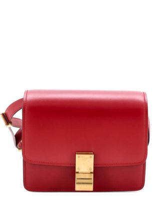 Celine Classic Box Bag Smooth Leather Small crossbody bag - Rosso