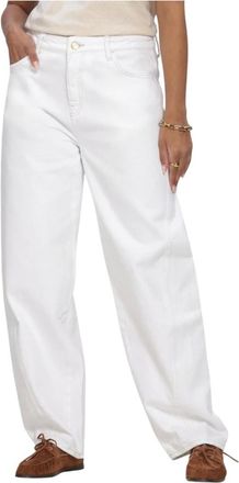 By-Bar Amsterdam Jeans, Dames, Wit, XS, Begum Wide Jeans