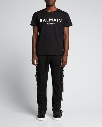 Balmain Mens Logo-Print T-Shirt