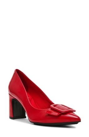 Anne Klein Bentley Buckle Pump in Deep Red at Nordstrom, Size 6