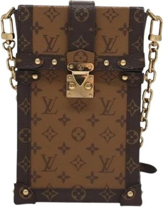 Louis Vuitton Pre-owned Vertical trunk pochette - Dames - Vintage Schoudertas - Bruin - ONE Size - Vintage