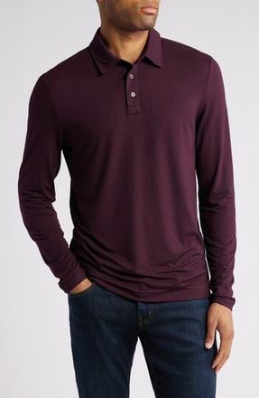 Threads 4 Thought Luxe Jersey Long Sleeve Polo in Peppercorn at Nordstrom Rack, Size Xxx-Large