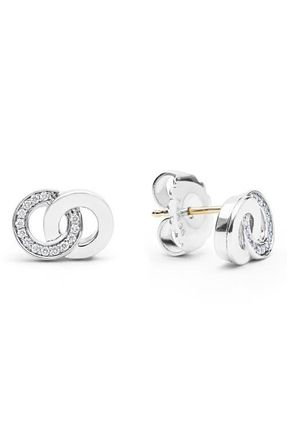 Lagos Signature Interlocking Diamond Stud Earrings in Silver at Nordstrom