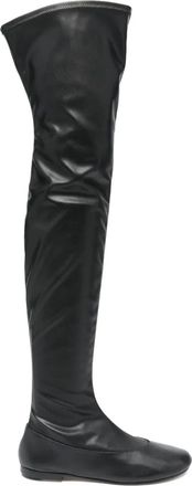 Gimaguas round-toe over-the-knee boots - women - Rubber/Leather/PVC/Fabric - 37 - Black