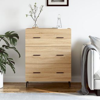 vidaXL Aparador De Madera De Ingenier&iacute;a Roble Sonoma 69,5x34x90 Cm Vidaxl