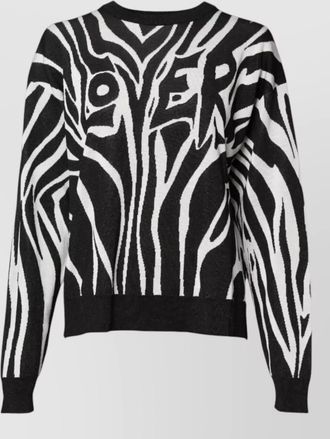 Dolce & Gabbana silk wool zebra-print knit sweatshirt