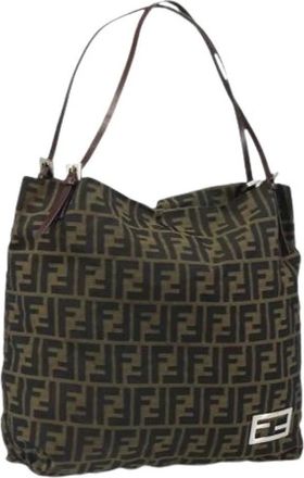 Fendi Pre-owned Zucca Canvas Tote Bag - Dames - Vintage Schoudertas - Bruin - ONE Size - Vintage