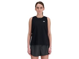 New Balance Womens Sport Essentials Heathertech Tank Top Womens Clothing Black : 2XL