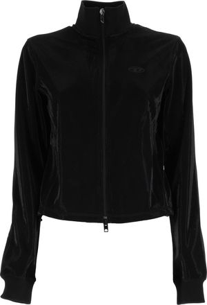 Diesel Cropped High-Collar Zip-Through Knit