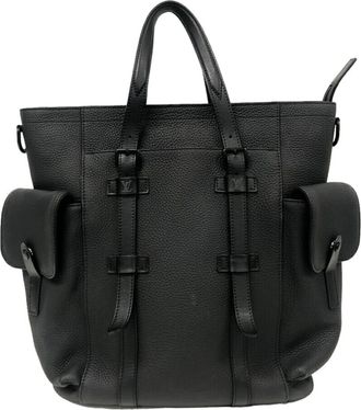 Louis Vuitton Taurillon Black Leather Tote Bag (Pre-Owned)