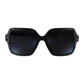 Jimmy Choo London Sunglasses, female, Black, Size: 55 MM Squared Sunglasses