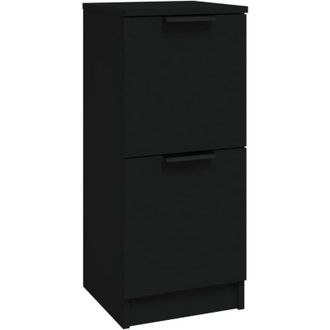 vidaXL Vidaxl - Aparador De Madera Contrachapada Negro 30x30x70 Cm