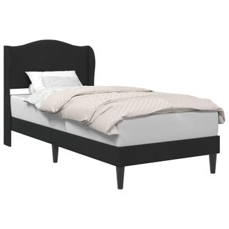 vidaXL Struttura Del Letto Con Testiera Nero 80 X 200 Cm Velluto Vidaxl