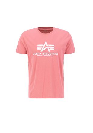Alpha Industries T-Shirt ALPHA INDUSTRIES Basic T-Shirt BL, Herren, Gr. XL, rot (coral rot), Obermaterial: 100% Baumwolle, Shirts T-Shirt