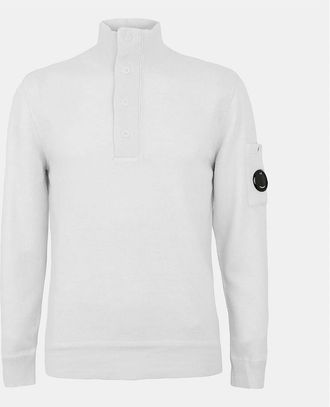 C.P. Company Mens Mens Crew Neck Jumper - White - Size: 2XL 54
