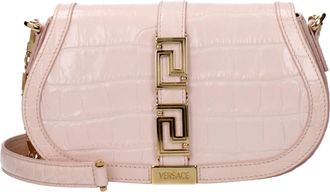Versace Pink Leather Shoulder Womens Bag