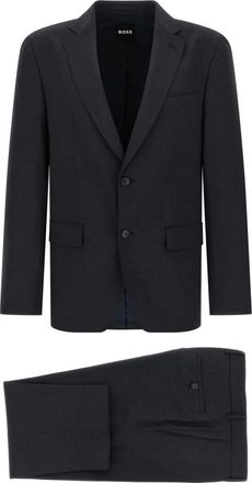 HUGO BOSS Heren, Pakken, Blauw, Maat: 2XL Wol