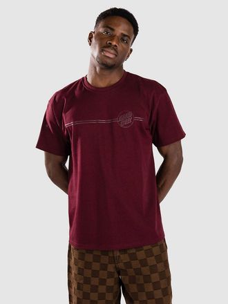 Santa Cruz Tonal Opus Dot Stripe T-Shirt rosso