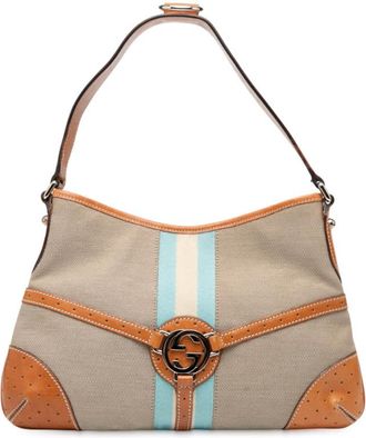 Gucci Pre-owned Gucci Canvas Web Reins Shoulder Bag 114877 223