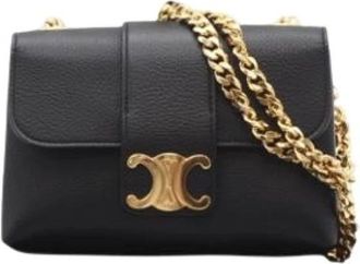 Celine Pre-owned Vintage Schoudertas - Dames - Vintage Schoudertas - Zwart - ONE Size - Leer - Vintage
