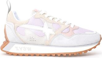 W6YZ Beige Sneakers Urban Stijl - Dames - Sneakers - Beige - 36 EU - Su&egrave;de - Schoenen