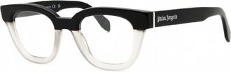 Palm Angels Eyeglasses Cat Eye Full Rim, Black Grey Frame And Clear Demo Lenses Lens Perj013Style120900