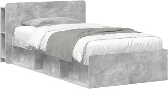 vidaXL Estructura De Cama Con Almacenamiento Gris Hormig&oacute;n 90 X 200 Cm Vidaxl