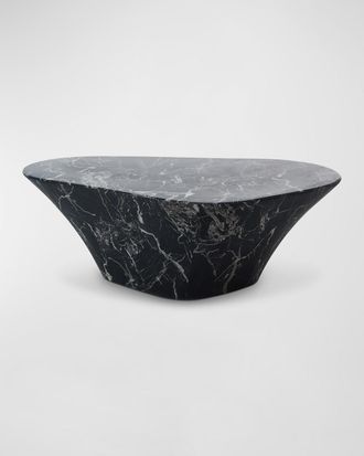 Pols Potten Oval Marble Look Coffee Table