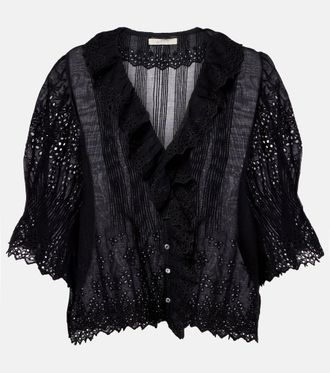 D&ocirc;en D&ocirc;en Henri pointelle cotton top